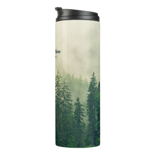 Misty Pine Forest Trees Custom Keepake Thermosbecher (Nach rechts gedreht)
