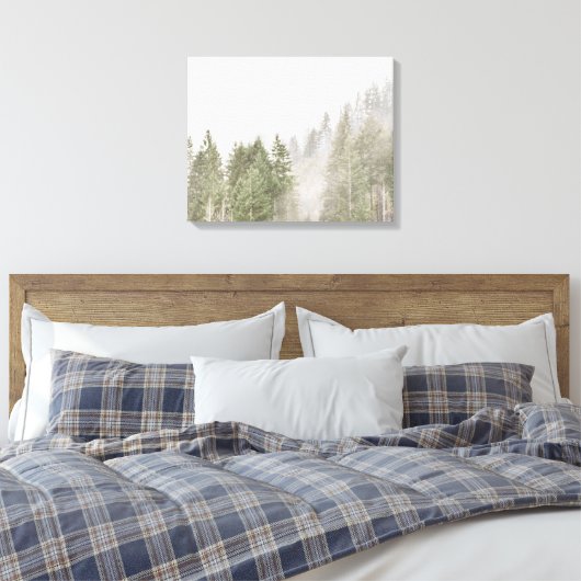 Misty Pines Leinwanddruck (Insitu (Schlafzimmer))