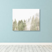 Misty Pines Leinwanddruck (Insitu (Holzboden))