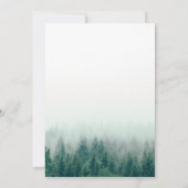 Misty Pines Moderne Hochzeitseinladung Einladung (Rückseite)