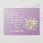 Misty Plum Queen Anne's Lace Weddding Einladung (Rückseite)