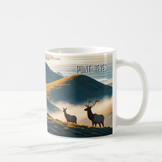 Misty Point Reyes National Seashore Elch Kaffeetasse (Rechts)