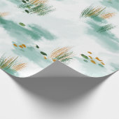 Misty Pond Spring Wrapping Paper Geschenkpapier (Ecke)