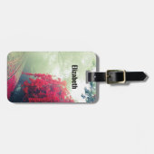 Misty Railroad Tracks Landschaftliches Foto Gepäckanhänger (Vorderseite horizontal)