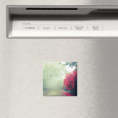 Misty Railroad Tracks Landschaftliches Foto Magnet (In Situ (Geschirrspüler))