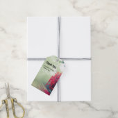 Misty Railroad Tracks Landschaftliches Foto Vielen Geschenkanhänger (Mit Garn)