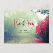 Misty Railroad Tracks Landschaftliches Foto Vielen Postkarte (Vorderseite)