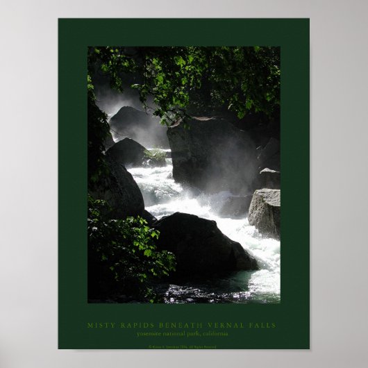 Misty Rapids Beneath Vernal Falls Poster (Vorne)