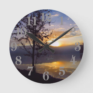 Misty Reflections Runde Wanduhr