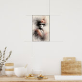 Misty Retro Portrait of Elegance Poster (Küche)