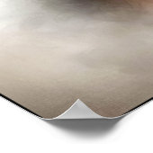 Misty Retro Portrait of Elegance Poster (Ecke)