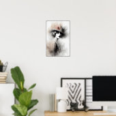 Misty Retro Portrait of Elegance Poster (Heimbüro)