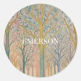 Misty Reverie Runder Aufkleber