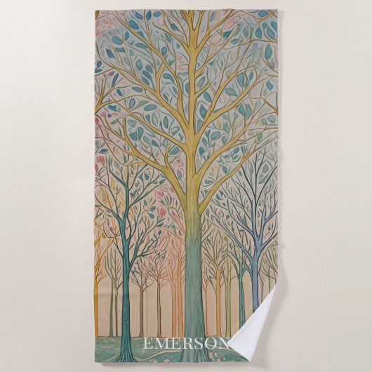 Misty Reverie Strandtuch (Vorderseite)