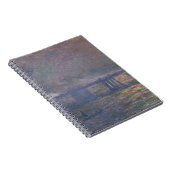 Misty River Bridge Impressionist Spiral Notebook Notizblock (Rechte Seite)