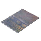 Misty River Bridge Impressionist Spiral Notebook Notizblock (Linke Seite)