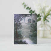 Misty River mit Moss Postkarte (Stehend Vorderseite)