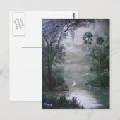 Misty River mit Moss Postkarte (Vorne/Hinten)