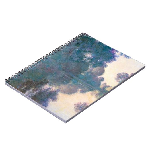 Misty River Reflection Impressionist Notebook Notizblock (Linke Seite)