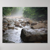 Misty River Rocks Poster (Vorne)