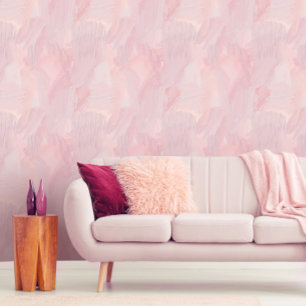 Misty Rose Abstrakt Brush Strokes Tapete
