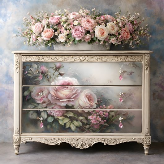 Misty Rose Dawn Decoupage Seidenpapier