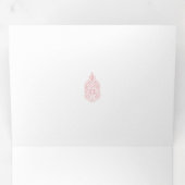 Misty Rose, flush Mahogany, dekoratives Design Dreifach Gefaltete Karte (Innen Erste Seite)