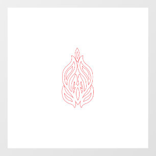 Misty Rose, flush Mahogany, dekoratives Design Fensteraufkleber