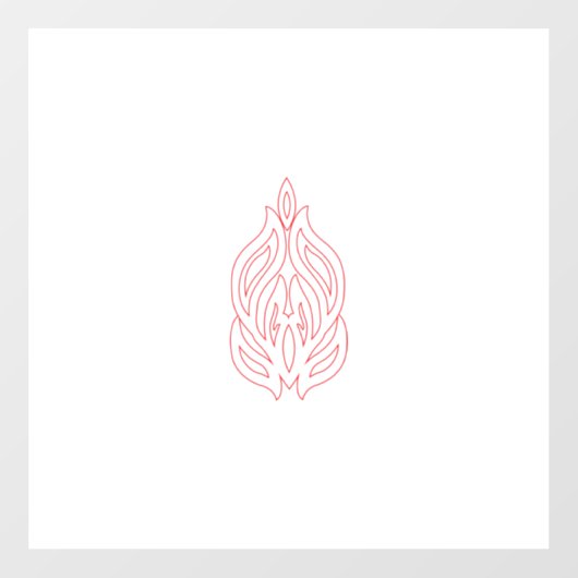 Misty Rose, flush Mahogany, dekoratives Design Fensteraufkleber (Blatt)