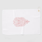 Misty Rose, flush Mahogany, dekoratives Design Golfhandtuch (Horizontal)