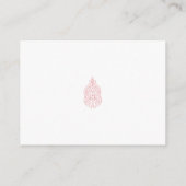 Misty Rose, flush Mahogany, dekoratives Design Hinweiskarte (Rückseite)