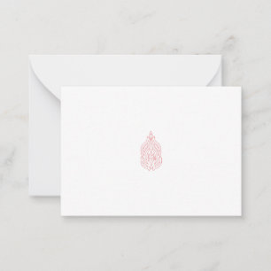 Misty Rose, flush Mahogany, dekoratives Design Hinweiskarte