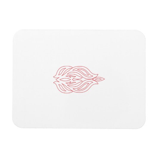 Misty Rose, flush Mahogany, dekoratives Design Magnet (Horizontal)