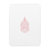 Misty Rose, flush Mahogany, dekoratives Design Magnet (Vertikal)