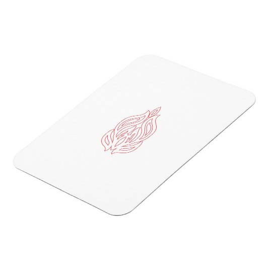 Misty Rose, flush Mahogany, dekoratives Design Magnet (Linke Seite)