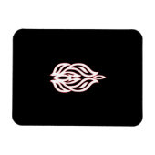 Misty Rose, flush Mahogany, dekoratives Design Magnet (Horizontal)
