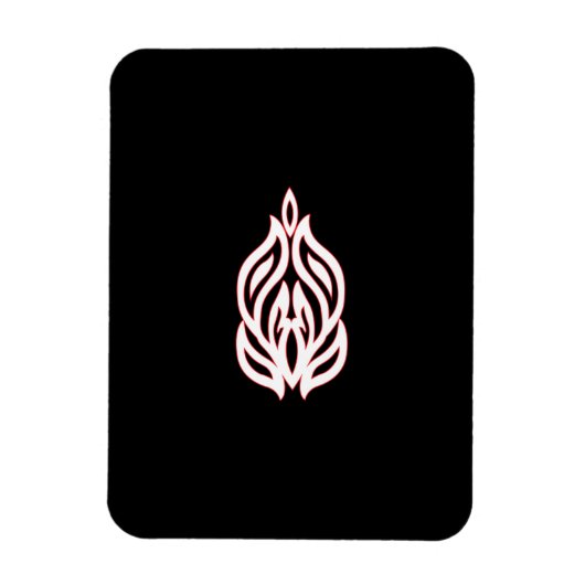 Misty Rose, flush Mahogany, dekoratives Design Magnet (Vertikal)