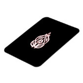 Misty Rose, flush Mahogany, dekoratives Design Magnet (Linke Seite)