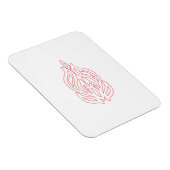 Misty Rose, flush Mahogany, dekoratives Design Magnet (Rechte Seite)