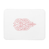 Misty Rose, flush Mahogany, dekoratives Design Magnet (Horizontal)