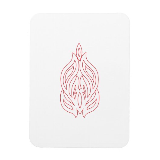 Misty Rose, flush Mahogany, dekoratives Design Magnet (Vertikal)