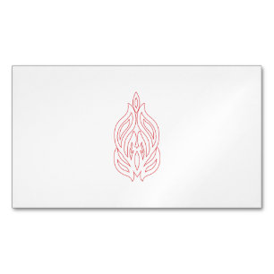 Misty Rose, flush Mahogany, dekoratives Design Magnetische Visitenkarte
