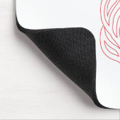 Misty Rose, flush Mahogany, dekoratives Design Mousepad (Ecke)