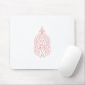Misty Rose, flush Mahogany, dekoratives Design Mousepad (Mit Mouse)