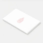 Misty Rose, flush Mahogany, dekoratives Design Post-it Klebezettel (angewinkelt)