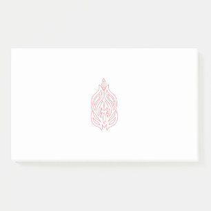 Misty Rose, flush Mahogany, dekoratives Design Post-it Klebezettel