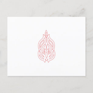 Misty Rose, flush Mahogany, dekoratives Design Postkarte