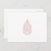 Misty Rose, flush Mahogany, dekoratives Design Postkarte (Vorne/Hinten)