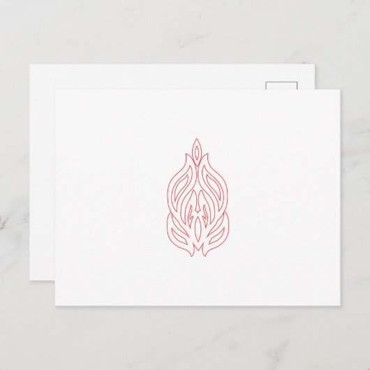 Misty Rose, flush Mahogany, dekoratives Design Postkarte (Vorne/Hinten)