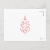 Misty Rose, flush Mahogany, dekoratives Design Postkarte (Rückseite)